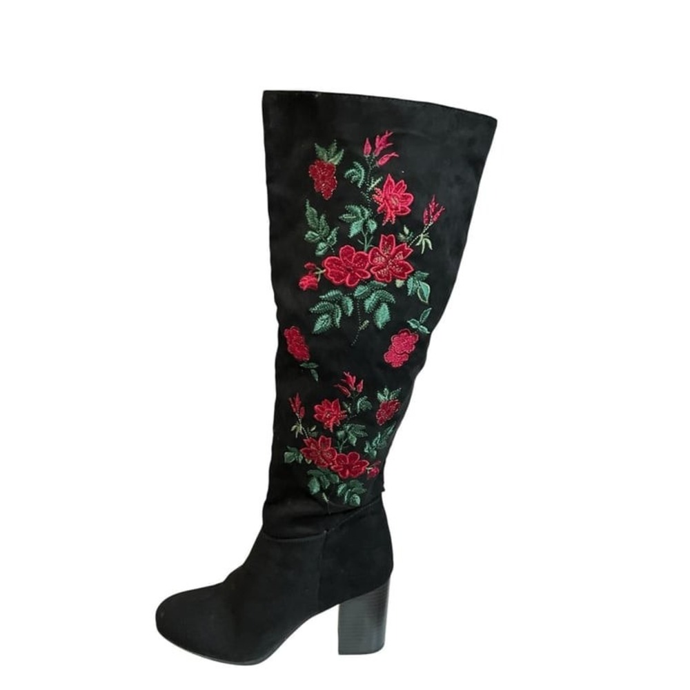 Floral High Heel Boots